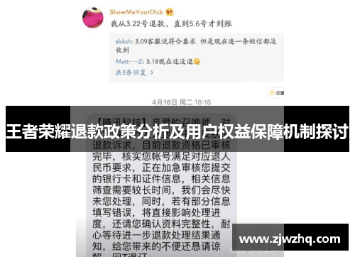 王者荣耀退款政策分析及用户权益保障机制探讨